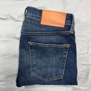 Buck Mason Slim Fit Jeans Men Size 29 (28x33) Dark Wash Denim Made in USA